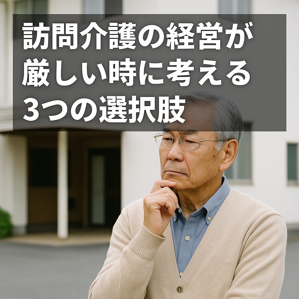 訪問介護の経営が厳しい時に考える3つの選択肢